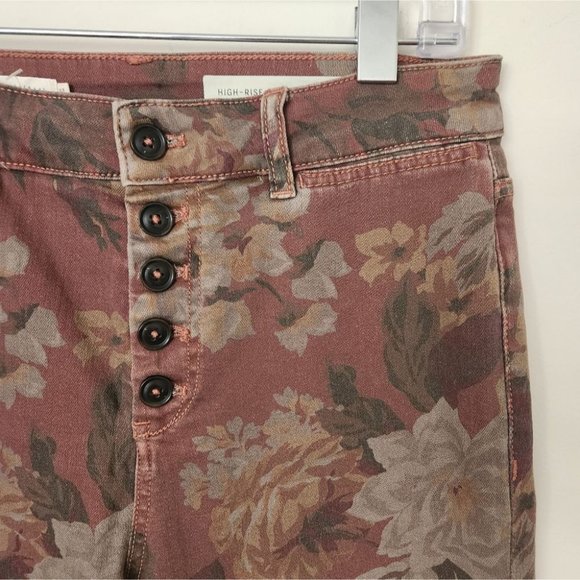 Anthropologie Floral Print Jeans - Picture 5 of 6
